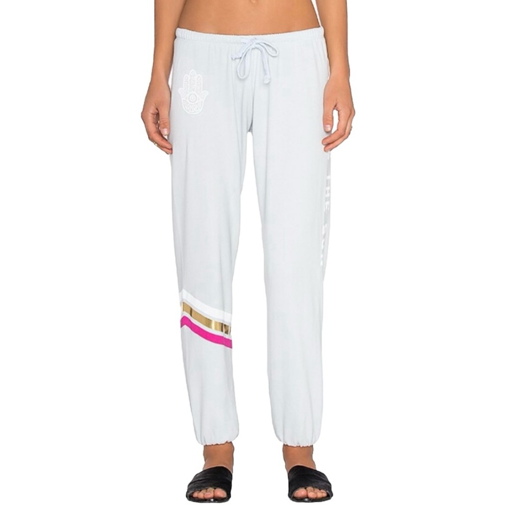 Spiritual Gangster Salute The Sun Sweatpant Women’s Light Blue Size Small